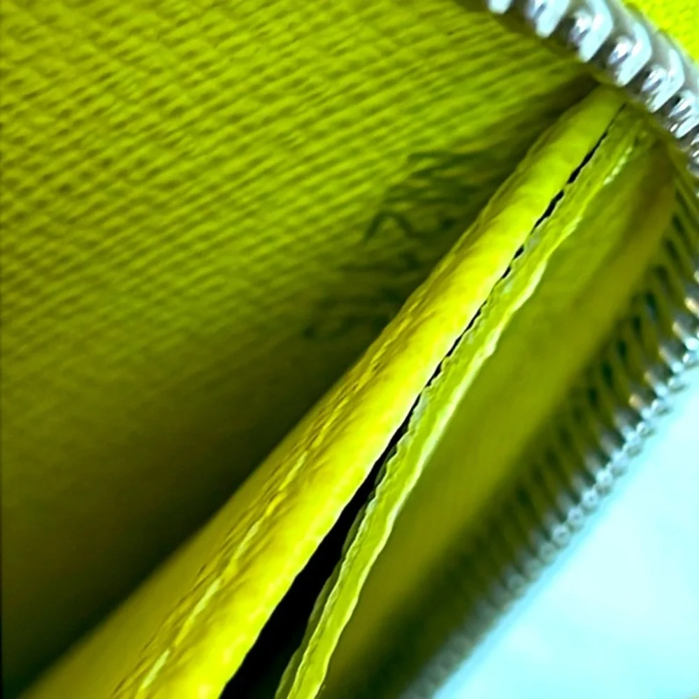 Louis Vuitton Yellow Epi Zippy‎ Wallet